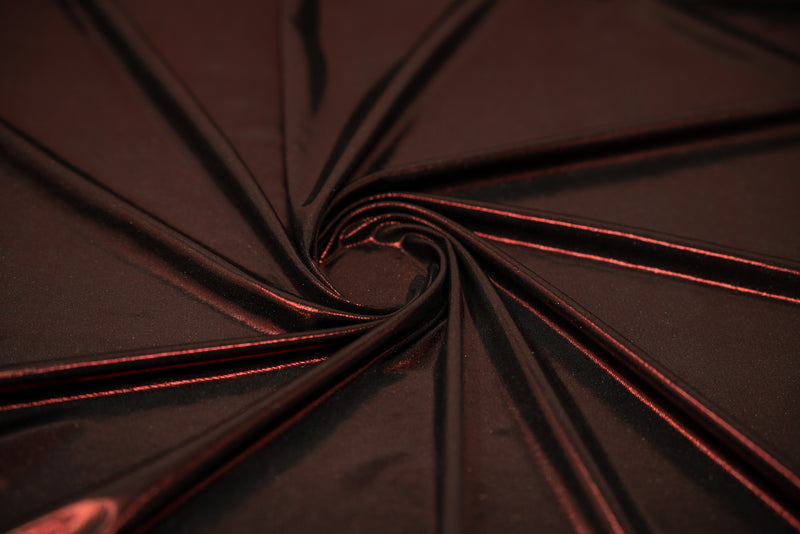 Detailed shot of Mercury Titanium Foiled Spandex in Black/Red.