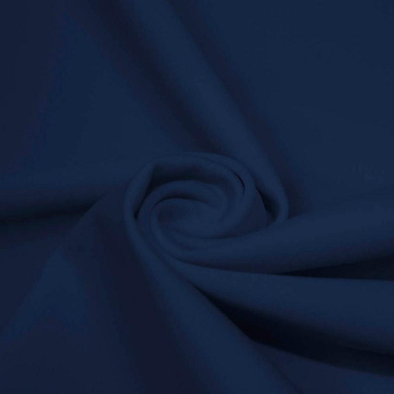 A swirled piece of microfiber nylon spandex in the color marine navy.