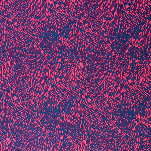 A flat sample of Coral Reef Printed Spandex.