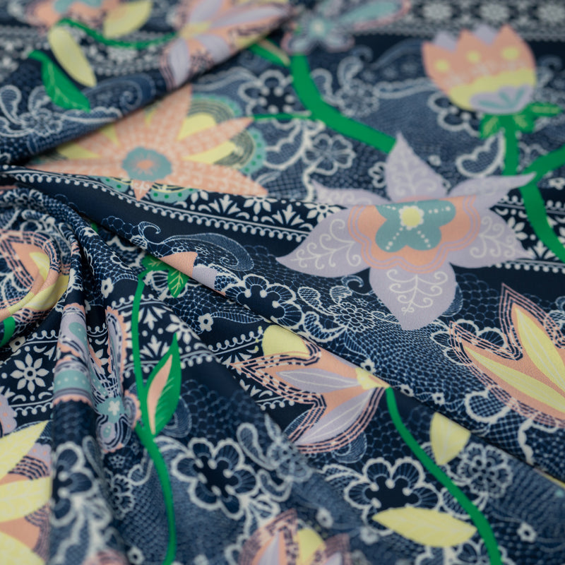 Detailed shot of Chantilly Floral Lace Printed Spandex