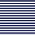A flat sample of Striped Printed Spandex with quarter inch navy and white stripes.