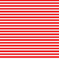 A flat sample of Striped Printed Spandex with quarter inch red and white stripes.