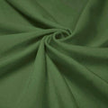 A swirled piece of shiny nylon spandex in the color sage.