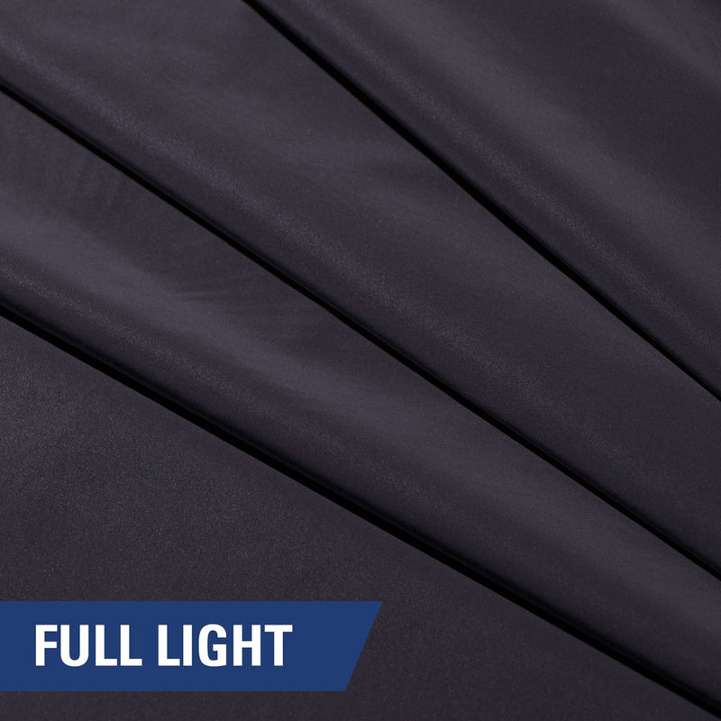 A folded sample of night vision light reflective fabric in the color silver with full light.