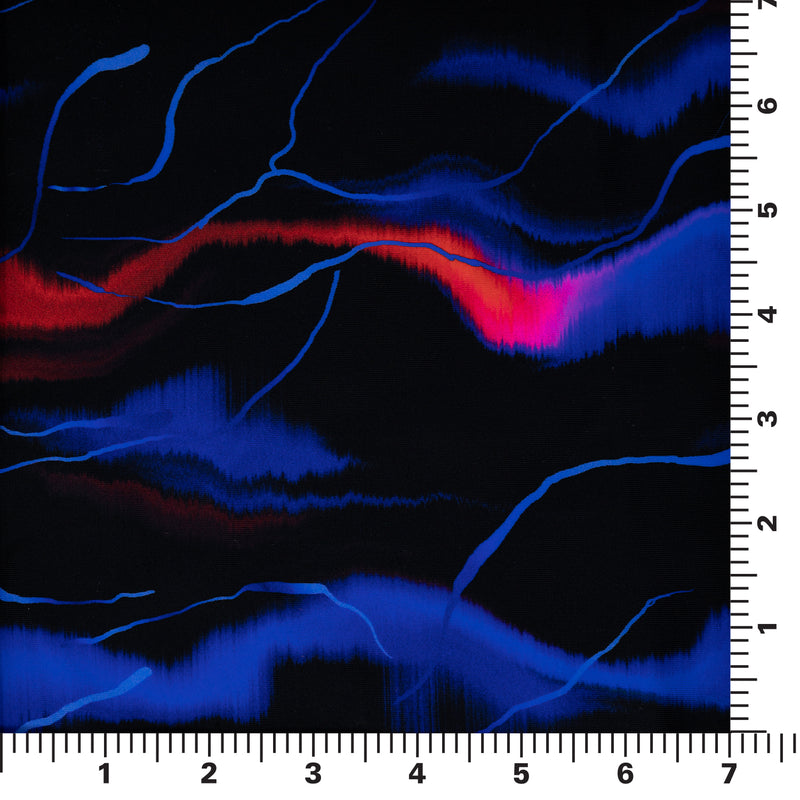A measurement panel of Northern Lights Printed Spandex