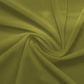 A swirled piece of nylon spandex power mesh in the color avocado.