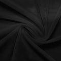 A swirled piece of nylon spandex power mesh in the color black.