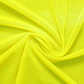 A swirled piece of nylon spandex power mesh in the color citron.