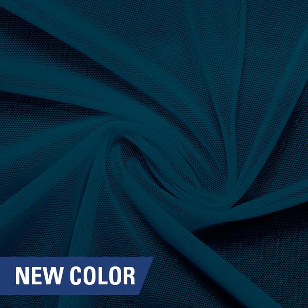 A swirled piece of nylon spandex power mesh in the color empathy.