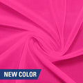 A swirled piece of nylon spandex power mesh in the color famous.