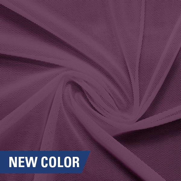 A swirled piece of nylon spandex power mesh in the color melody.
