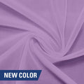 A swirled piece of nylon spandex power mesh in the color spring fairy.
