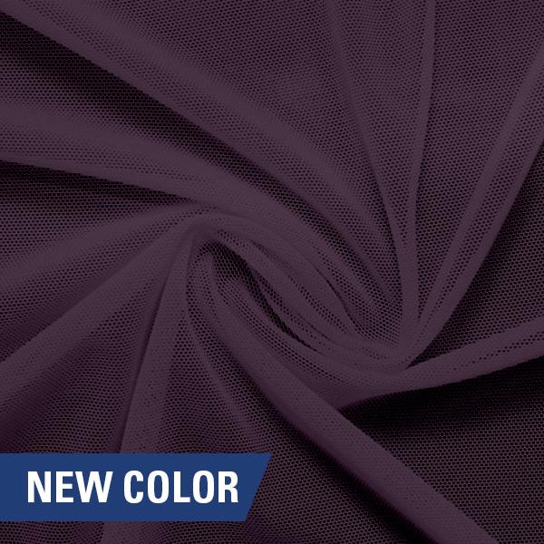 A swirled piece of nylon spandex power mesh in the color toasted mauve.