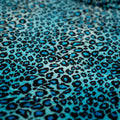 Detailed shot of Pug Leopard Stretch Velvet in color Blue/Black