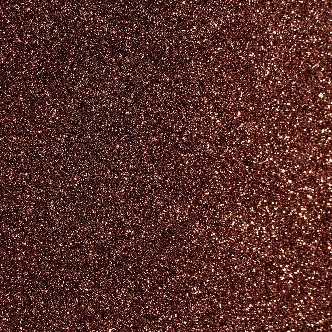 A flat sample of radiance heat transfer glitter in the color chocolate brown.