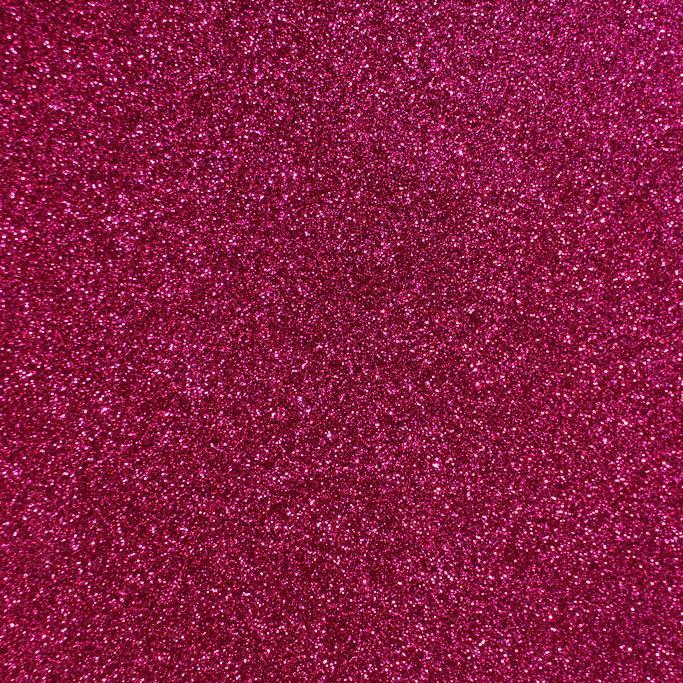 A flat sample of radiance heat transfer glitter in the color fuchsia pink.
