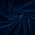 A swirled sample of regal matte stretch velvet in the color Royal