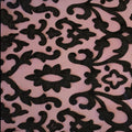 A flat sample of renee embroidered mesh in the color black-pink.