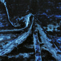 A swirled piece of Revival Crushed Stretch Velvet in the color Dark-Sea