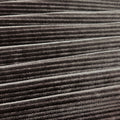 A flat sample of Ribbed Velvet Spandex Fabric in the color espresso