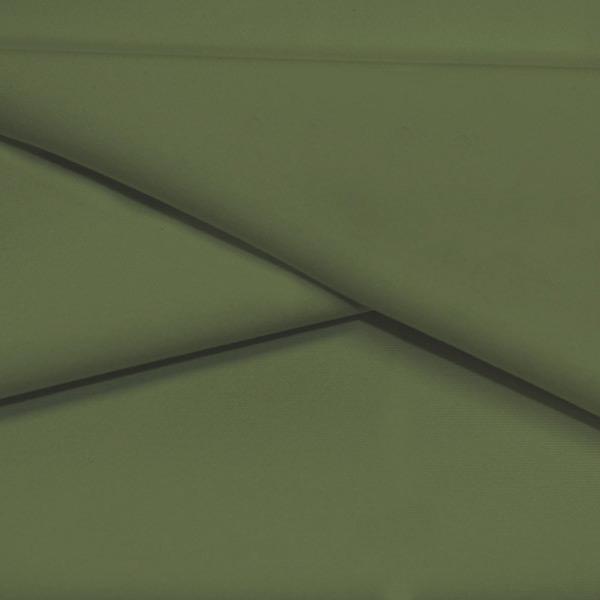 A folded piece of Ripple Recycled Polyester Spandex in the color moss green.