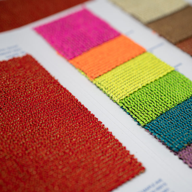 Detailed image of Ritzy Color Card  laid over open Ritzy Color Books.