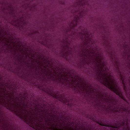 Double-sided stretch faux suede in dark berry.