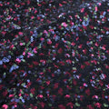 A flat sample of Trifecta Stretch Sequin in the color Navy-Fuchsia
