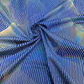 Swirled sample shot of Vision Holographic Spandex in the color Royal/Silver Holo
