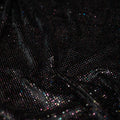 Detailed shot of Vivian Glitter Printed Stretch Velvet in the color Black Fuchsia-Multicolored