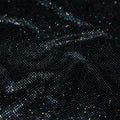 Detailed shot of Vivian Glitter Printed Stretch Velvet in the color Black -Multicolored