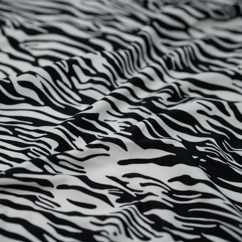 Detailed shot of Zebra Nouveau Printed Spandex