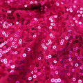 A flat sample of zsa zsa spandex sequin in the color fuchsia.
