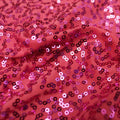 A flat sample of zsa zsa spandex sequin in the color bubblegum.