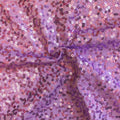 A flat sample of zsa zsa spandex sequin in the color lavender.