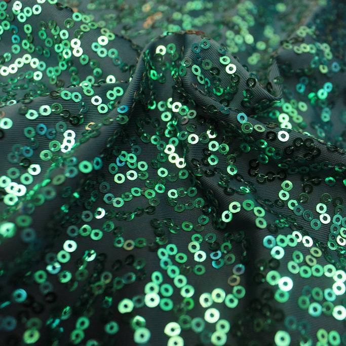 A flat sample of zsa zsa spandex sequin in the color teal.