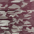 A flat sample of gi jane foil printed superflex in the color fig-gunmetal.